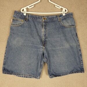 VTG Carhartt Jean Denim Shorts Style B26DST Men's Size 42 9" Inseam USA Union